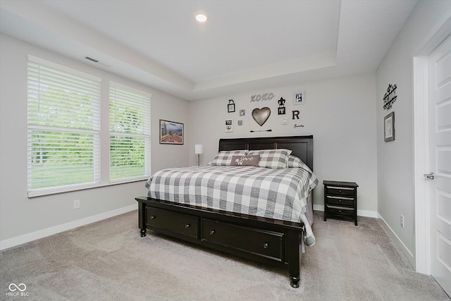 5020 Eldon Dr, Noblesville, IN 46062 - bedroom featuring light colored carpet, baseboards, and a raised ceiling