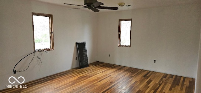 3854 Three Mile Rd, Centerville, IN 47330 - empty room featuring light wood finished floors and ceiling fan