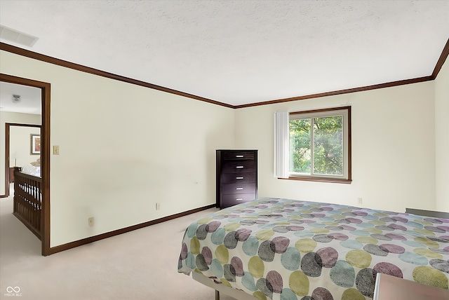 781 Dayton Dr, Carmel, IN 46033 - bedroom with crown molding, light carpet, and baseboards