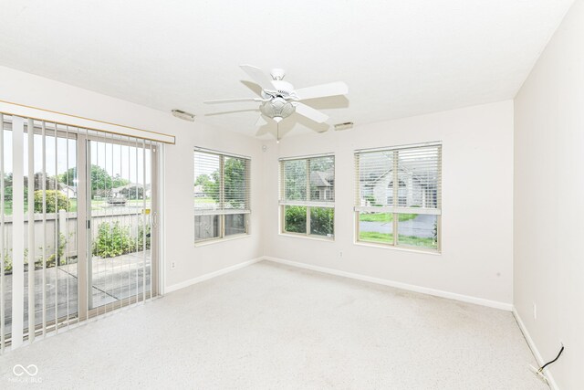 7645 Briarstone Ln, Indianapolis, IN 46227 - carpeted empty room featuring baseboards and ceiling fan