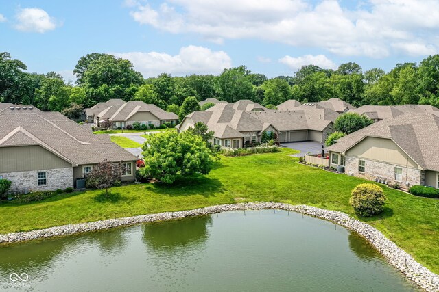 7645 Briarstone Ln, Indianapolis, IN 46227 - aerial view of residential area featuring a nearby body of water