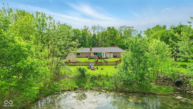6462 Wings Ct, Brownsburg, IN 46112 - view of subject property featuring a heavily wooded area and a nearby body of water