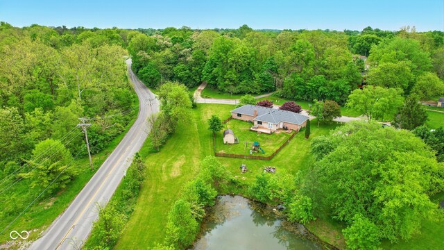 6462 Wings Ct, Brownsburg, IN 46112 - aerial view of property and surrounding area featuring a forest