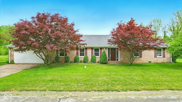 6462 Wings Ct, Brownsburg, IN 46112 - view of front of home featuring brick siding, concrete driveway, and a front lawn