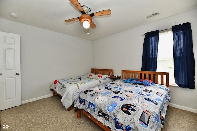7604 Cloudy Ct, Camby, IN 46113 - carpeted bedroom with baseboards and ceiling fan