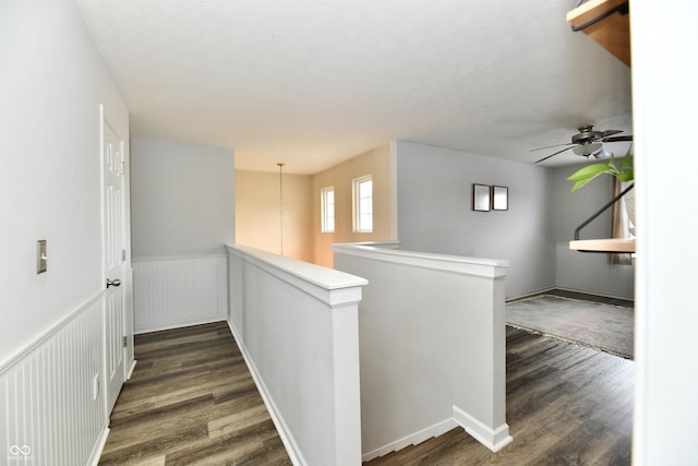 7604 Cloudy Ct, Camby, IN 46113 - hall with an upstairs landing and dark wood-style floors
