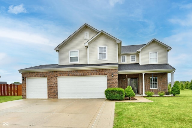 7604 Cloudy Ct, Camby, IN 46113 - traditional home featuring concrete driveway, brick siding, roof with shingles, and an attached garage