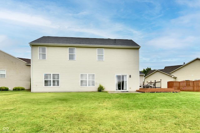 7604 Cloudy Ct, Camby, IN 46113 - rear view of property featuring a wooden deck