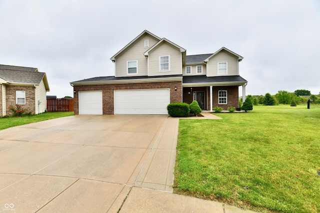 7604 Cloudy Ct, Camby, IN 46113 - traditional-style home with brick siding, driveway, and a garage