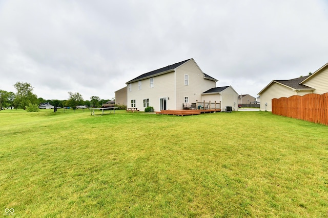 7604 Cloudy Ct, Camby, IN 46113 - rear view of property featuring a wooden deck