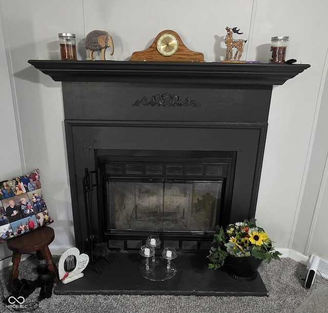 5269 W State Road 42, Brazil, IN 47834 - detailed view of a glass covered fireplace and baseboards
