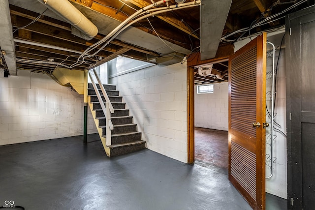 5428 E 10th St, Indianapolis, IN 46219 - below grade area with stairs