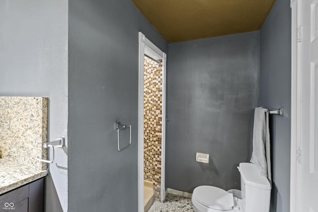 2134 N Alabama St, Indianapolis, IN 46202 - full bathroom with toilet, a stall shower, and vanity