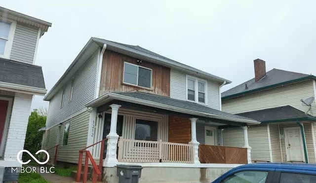 view of front of property with a porch