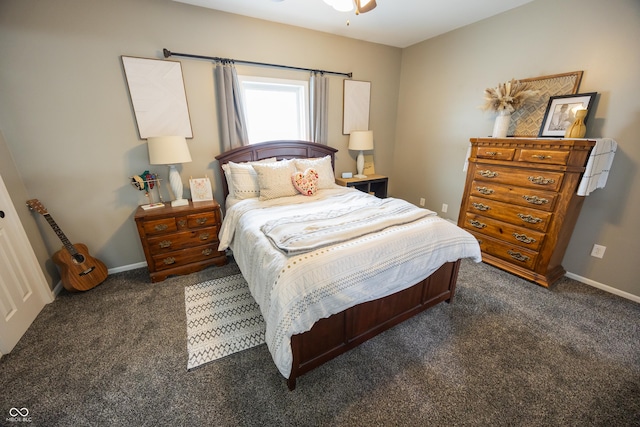 carpeted bedroom with baseboards