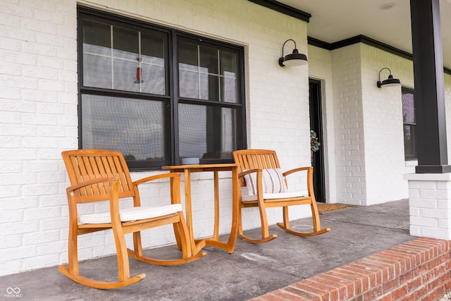 view of patio / terrace featuring covered porch