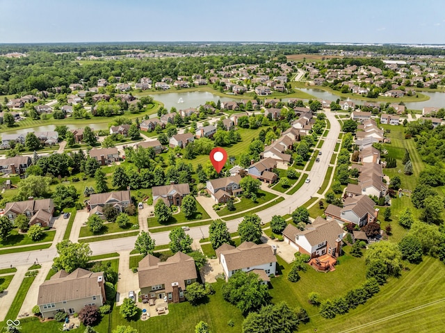 9311 Windrift Way, Zionsville, IN 46077 - aerial view of residential area featuring a nearby body of water
