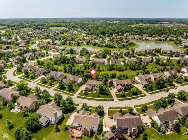 9311 Windrift Way, Zionsville, IN 46077 - aerial view of residential area featuring a large body of water