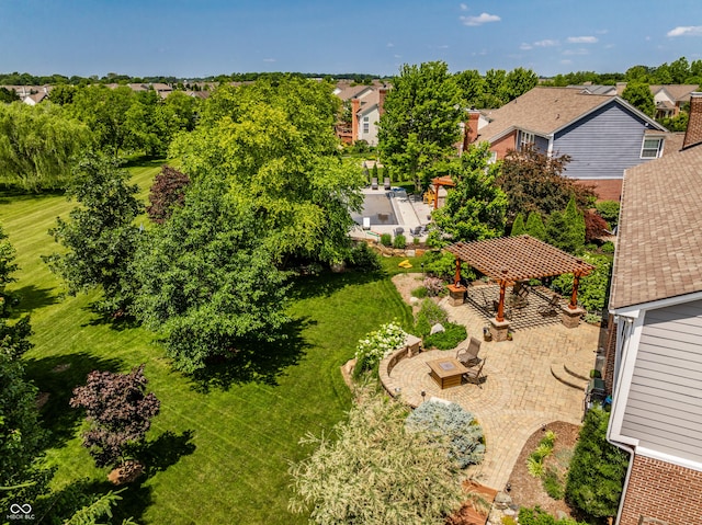 9311 Windrift Way, Zionsville, IN 46077 - aerial perspective of suburban area with a tree filled landscape
