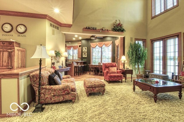 125 Ems B20C Ln, Pierceton, IN 46562 - living area featuring a high ceiling and plenty of natural light