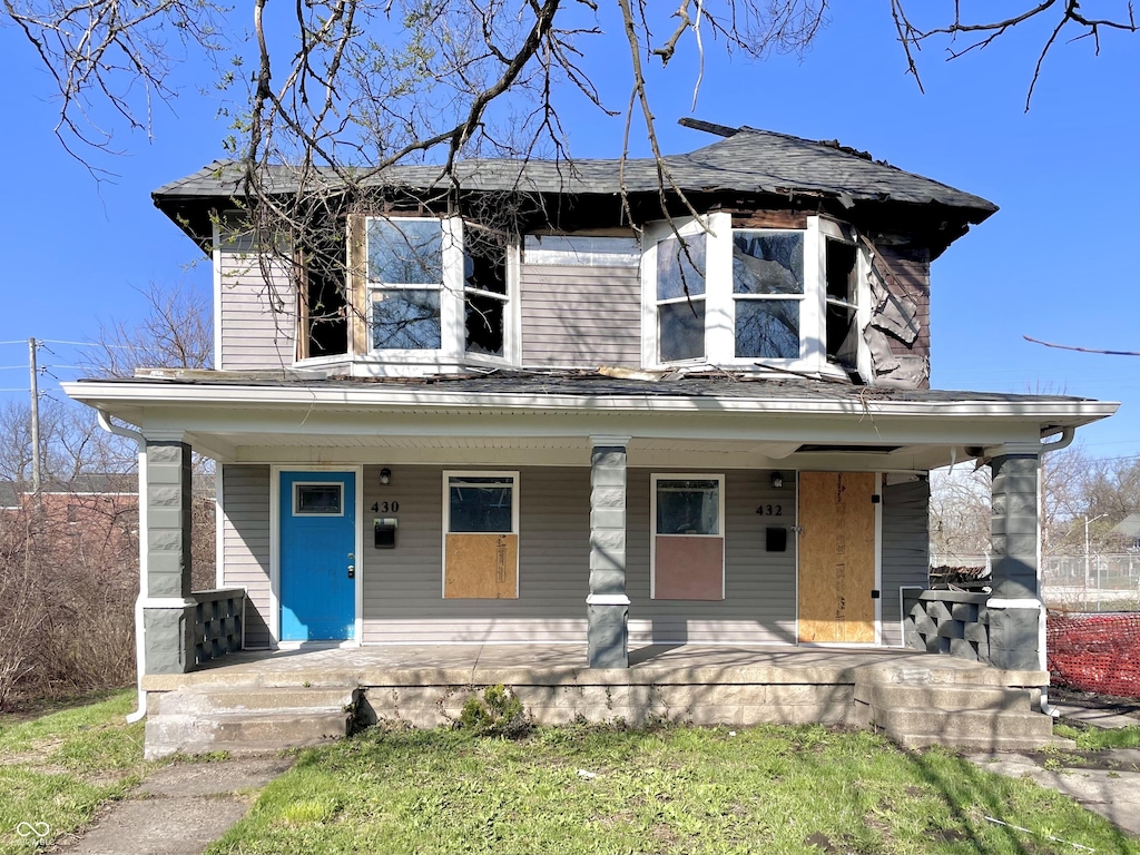 432 N Hamilton Ave Unit 432, Indianapolis, IN 46201 - view of front facade with covered porch