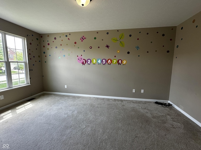 14462 Brook Meadow Dr, Mccordsville, IN 46055 - empty room featuring carpet flooring, baseboards, and a textured ceiling