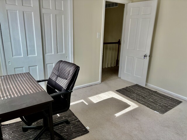 5433 Brendonridge Rd, Indianapolis, IN 46226 - carpeted home office with baseboards