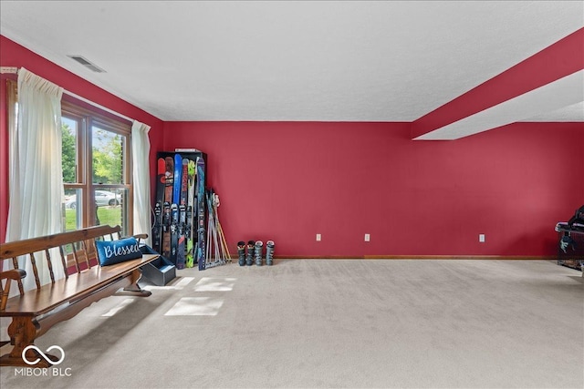 14814 Beacon Blvd, Carmel, IN 46032 - unfurnished living room with carpet flooring and baseboards