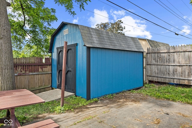 5115 Bertha St, Indianapolis, IN 46241 - view of shed with a fenced backyard