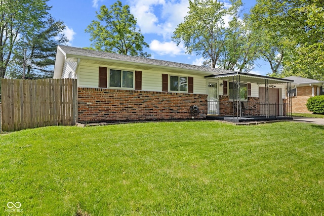 5115 Bertha St, Indianapolis, IN 46241 - view of front of property with brick siding, a garage, and concrete driveway