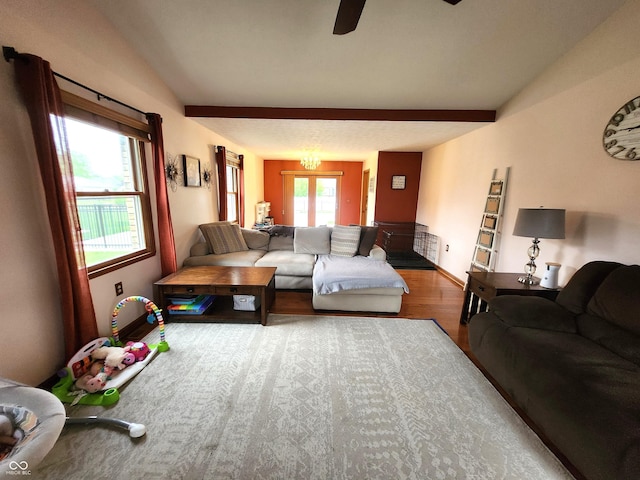 1026 Summer Way Dr, Shelbyville, IN 46176 - living area with wood finished floors and ceiling fan
