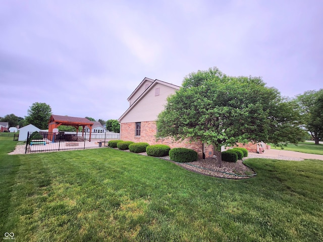 1026 Summer Way Dr, Shelbyville, IN 46176 - view of yard with a gazebo