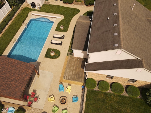 1026 Summer Way Dr, Shelbyville, IN 46176 - drone / aerial view of a pool area
