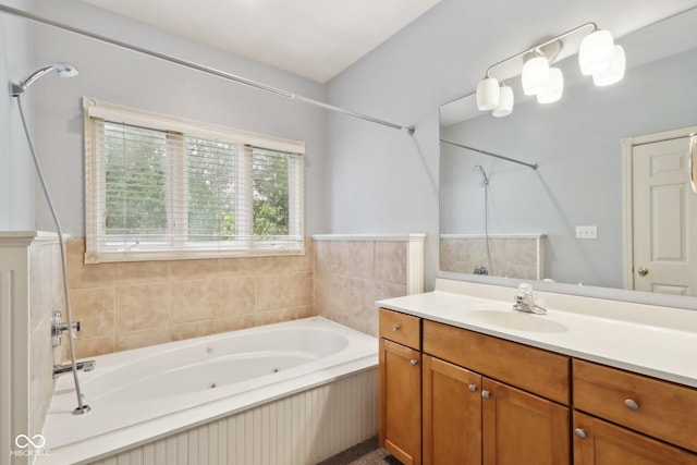 455 S Pine St Unit 4, Indianapolis, IN 46203 - full bath featuring a tub with jets, vanity, and a shower