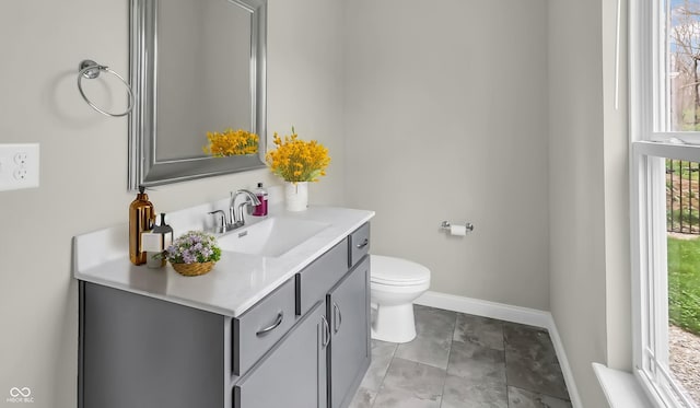 3583 Collier Dr, Lafayette, IN 47905 - half bath with toilet, vanity, and baseboards