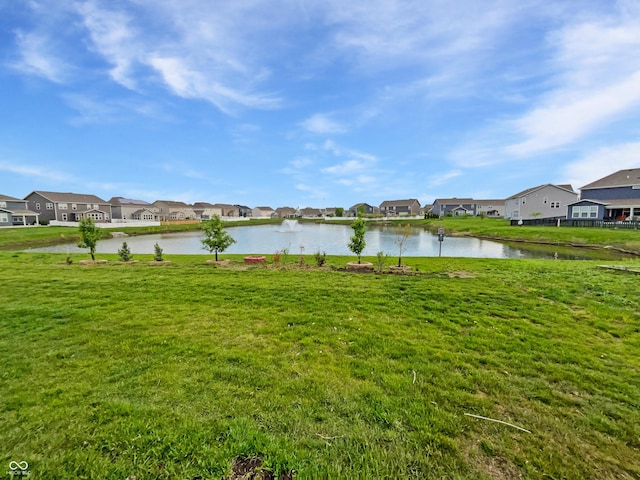 1276 Sanderling Dr, Greenwood, IN 46143 - view of green lawn featuring a residential view and a water view