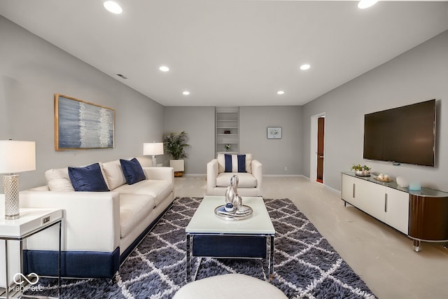3449 Brixford Ln, West Lafayette, IN 47906 - living room featuring recessed lighting and baseboards