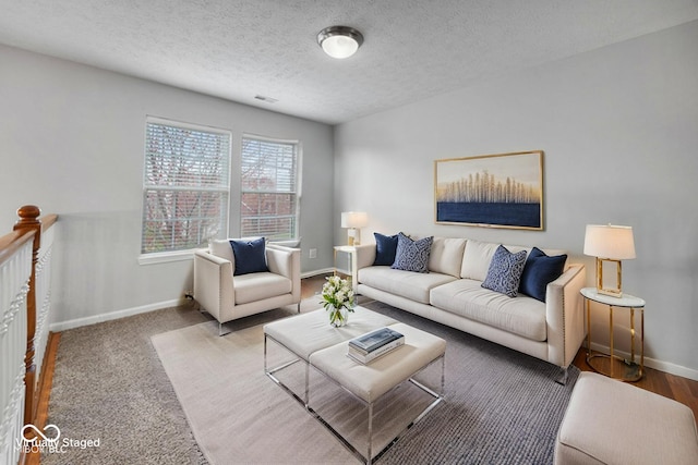 3449 Brixford Ln, West Lafayette, IN 47906 - living area with baseboards and a textured ceiling