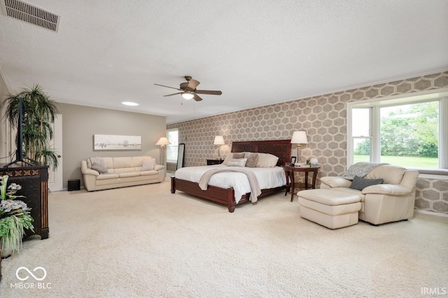 3000 E County Road 400 N, Muncie, IN 47303 - bedroom with carpet, a ceiling fan, and ornamental molding