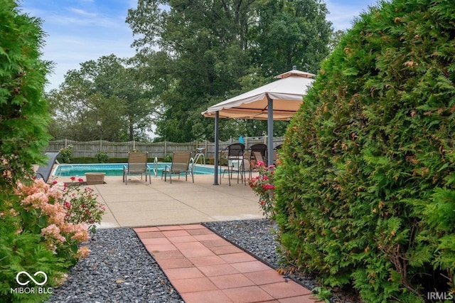 3000 E County Road 400 N, Muncie, IN 47303 - view of patio with a gazebo and a fenced backyard
