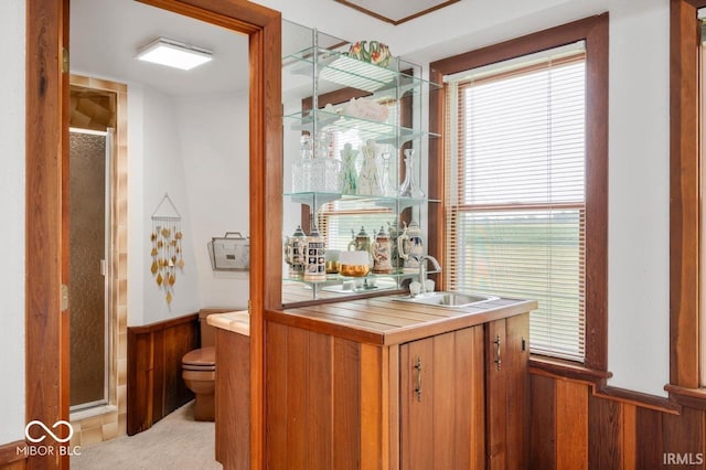 3000 E County Road 400 N, Muncie, IN 47303 - indoor wet bar featuring wainscoting