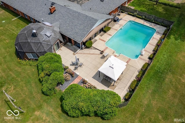 3000 E County Road 400 N, Muncie, IN 47303 - view from above of property featuring a pool