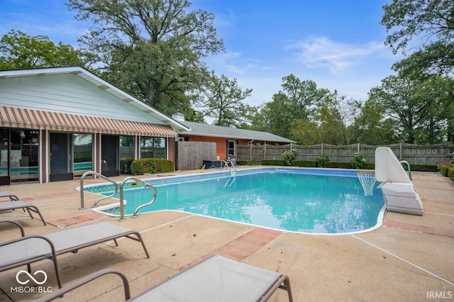 3000 E County Road 400 N, Muncie, IN 47303 - view of swimming pool featuring a patio area and a fenced backyard