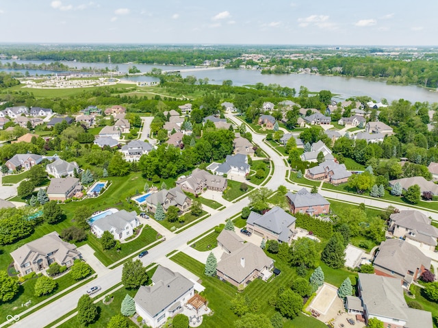10784 Giselle Way, Fishers, IN 46040 - aerial view of residential area with a nearby body of water