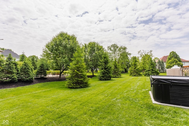 10784 Giselle Way, Fishers, IN 46040 - view of green lawn with a hot tub