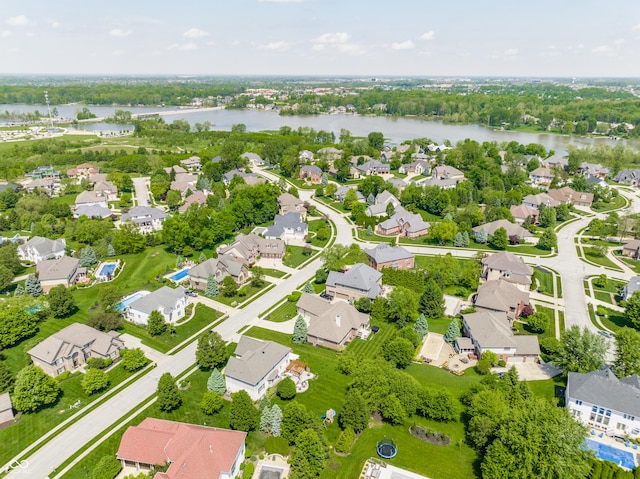 10784 Giselle Way, Fishers, IN 46040 - aerial perspective of suburban area featuring a nearby body of water