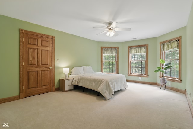 1478 W 500 S, Peru, IN 46970 - bedroom with carpet floors, baseboards, and ceiling fan