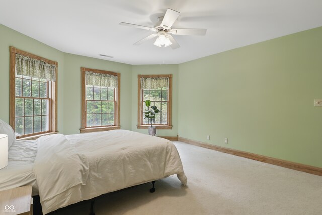 1478 W 500 S, Peru, IN 46970 - bedroom featuring carpet flooring, baseboards, and ceiling fan