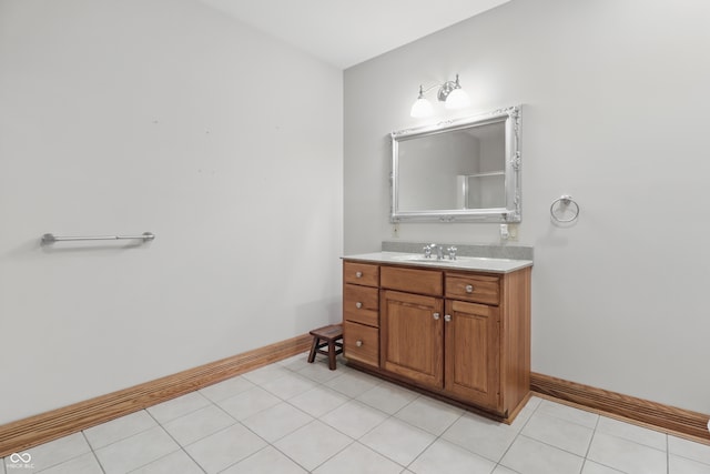 1478 W 500 S, Peru, IN 46970 - bathroom featuring vanity, baseboards, and tile patterned flooring