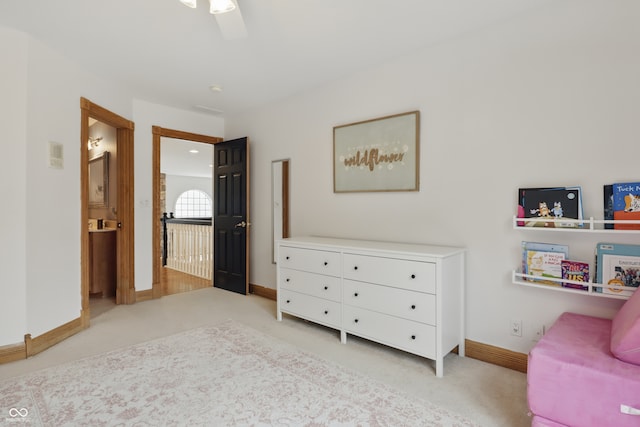 1478 W 500 S, Peru, IN 46970 - bedroom featuring carpet, baseboards, and a ceiling fan